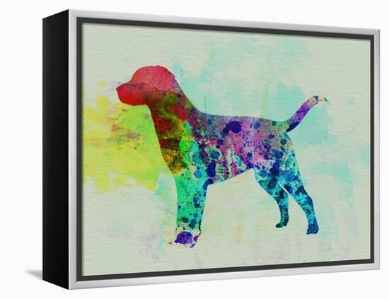 Labrador Retriever Watercolor-NaxArt-Framed Stretched Canvas