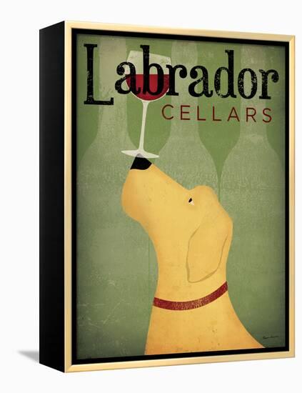 Labrador Wine Dog v1-Ryan Fowler-Framed Stretched Canvas