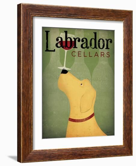 Labrador Wine Dog v1-Ryan Fowler-Framed Art Print