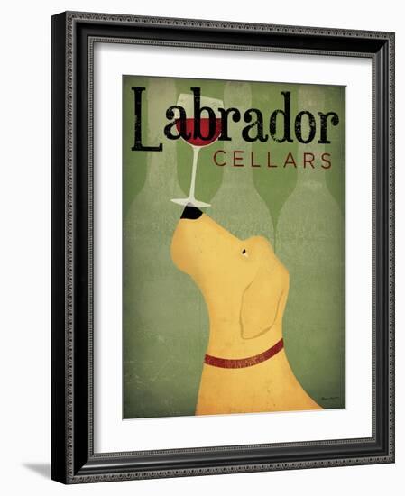 Labrador Wine Dog v1-Ryan Fowler-Framed Art Print