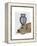 Labrador with Blue Vase-Fab Funky-Framed Stretched Canvas