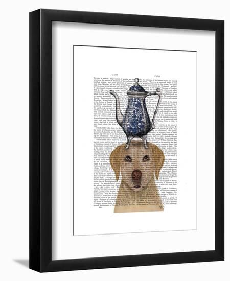 Labrador with Teapot-Fab Funky-Framed Art Print