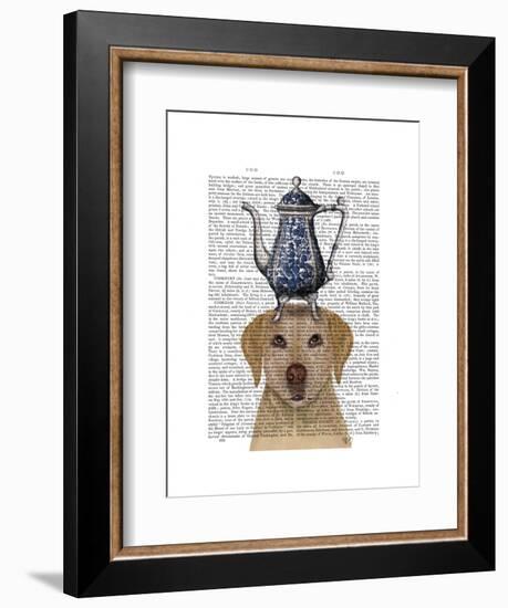 Labrador with Teapot-Fab Funky-Framed Art Print