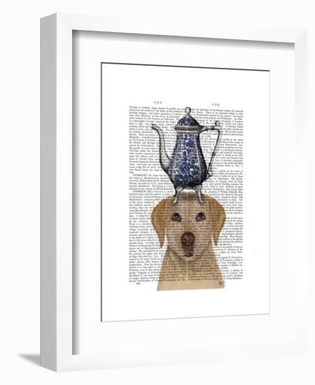 Labrador with Teapot-Fab Funky-Framed Art Print