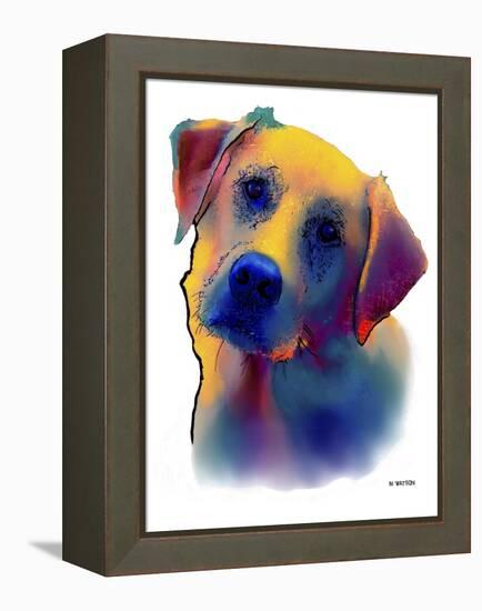 Labrador Yellow 1-Marlene Watson-Framed Premier Image Canvas