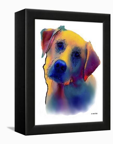 Labrador Yellow 1-Marlene Watson-Framed Premier Image Canvas