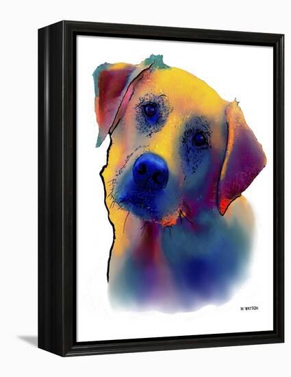 Labrador Yellow 1-Marlene Watson-Framed Premier Image Canvas