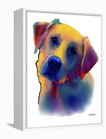 Labrador Yellow 1-Marlene Watson-Framed Premier Image Canvas