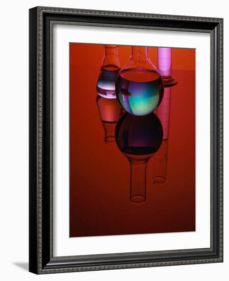 Labware with Liquid-James L. Amos-Framed Photographic Print