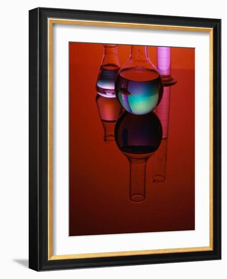 Labware with Liquid-James L. Amos-Framed Photographic Print