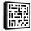 Labyrinth 1 Black, 2024-David Moore-Framed Stretched Canvas