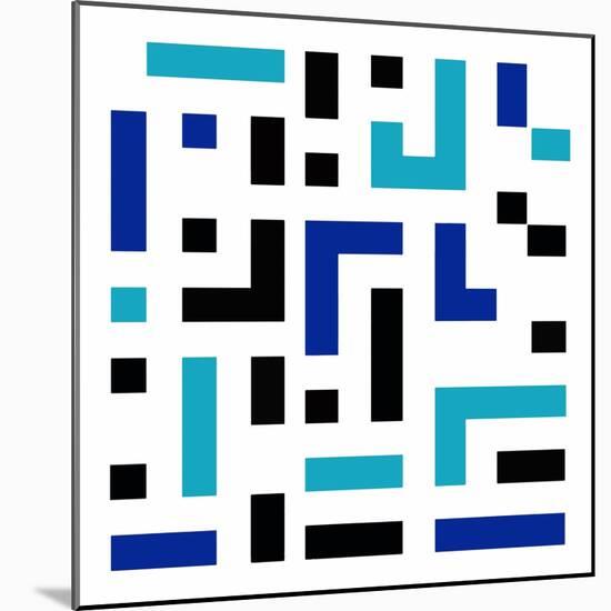 Labyrinth Blue, 2024-David Moore-Mounted Art Print