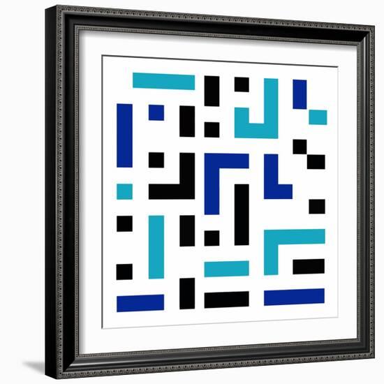 Labyrinth Blue, 2024-David Moore-Framed Art Print