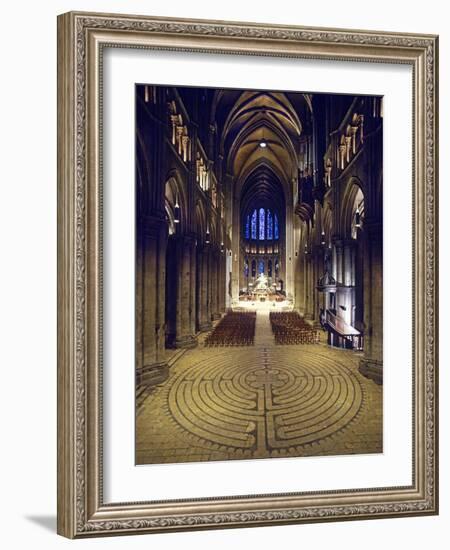 Labyrinth, Chartres Cathedral, France-null-Framed Photographic Print