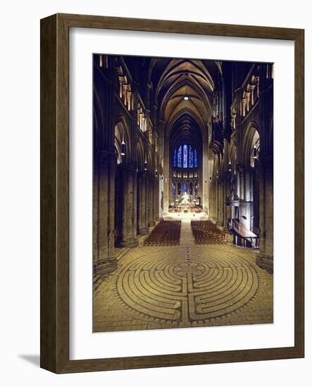 Labyrinth, Chartres Cathedral, France-null-Framed Photographic Print