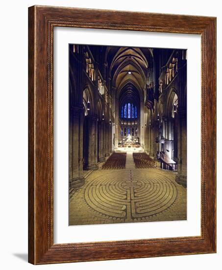 Labyrinth, Chartres Cathedral, France-null-Framed Photographic Print