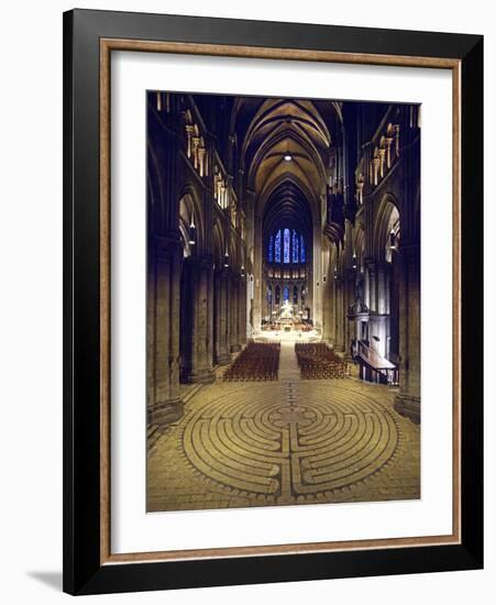 Labyrinth, Chartres Cathedral, France-null-Framed Photographic Print