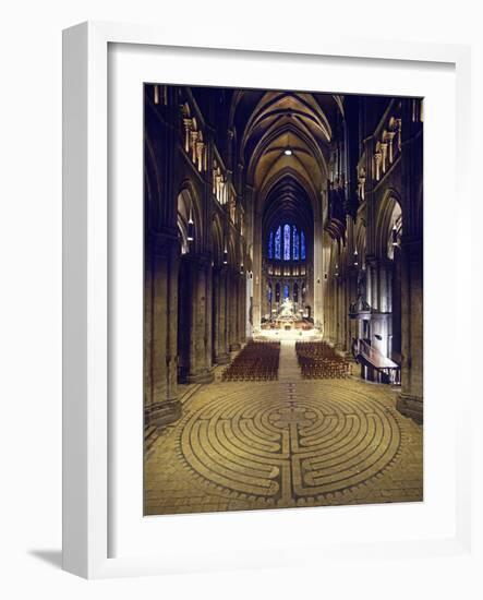 Labyrinth, Chartres Cathedral, France-null-Framed Photographic Print