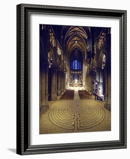 Labyrinth, Chartres Cathedral, France-null-Framed Photographic Print