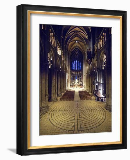 Labyrinth, Chartres Cathedral, France-null-Framed Photographic Print