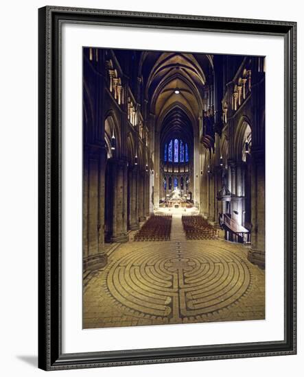 Labyrinth, Chartres Cathedral, France-null-Framed Photographic Print