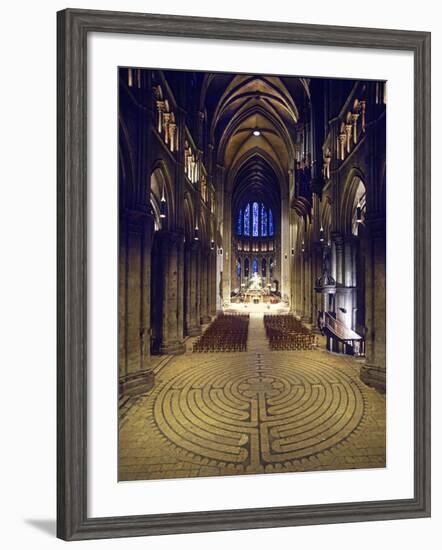 Labyrinth, Chartres Cathedral, France-null-Framed Photographic Print