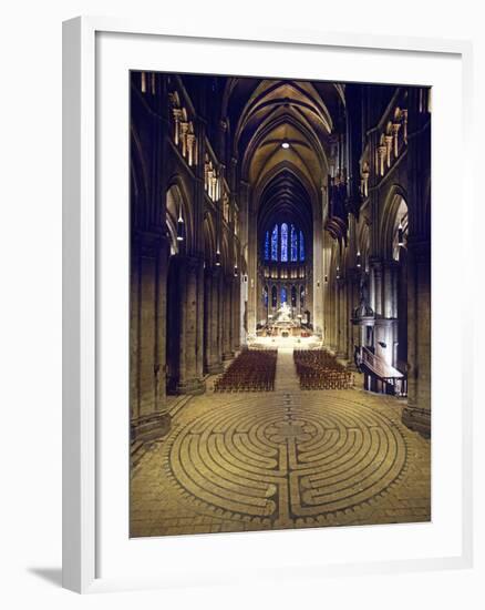 Labyrinth, Chartres Cathedral, France-null-Framed Photographic Print