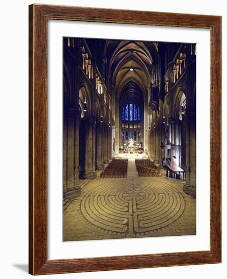 Labyrinth, Chartres Cathedral, France-null-Framed Photographic Print