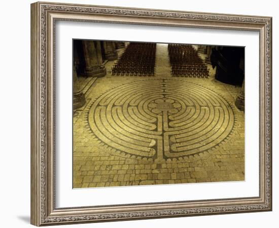 Labyrinth, Chartres Cathedral, France-null-Framed Photographic Print