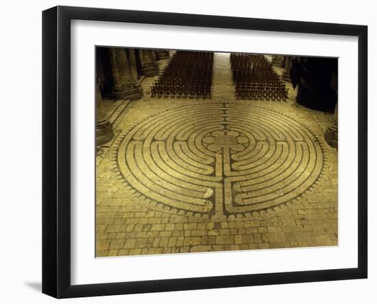 Labyrinth, Chartres Cathedral, France-null-Framed Photographic Print