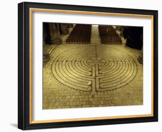 Labyrinth, Chartres Cathedral, France-null-Framed Photographic Print