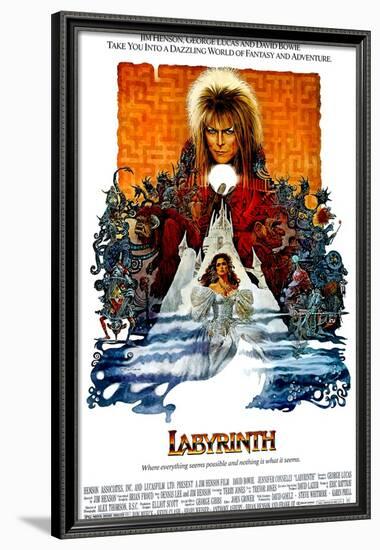 Labyrinth, David Bowie, Jennifer Connelly, 1986-null-Framed Poster