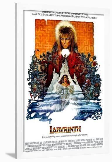 Labyrinth, David Bowie, Jennifer Connelly, 1986-null-Framed Poster