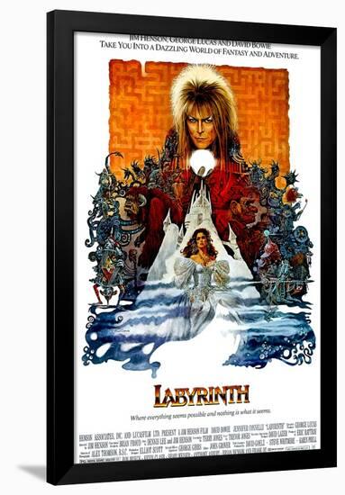 Labyrinth, David Bowie, Jennifer Connelly, 1986-null-Framed Poster