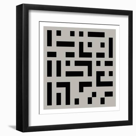 Labyrinth Grey, 2024-David Moore-Framed Art Print