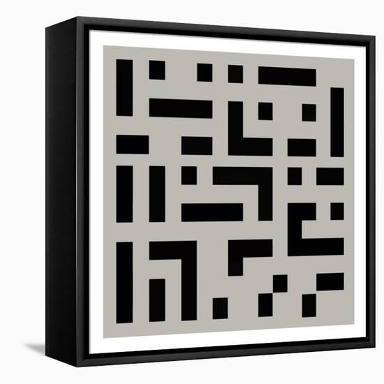 Labyrinth Grey, 2024-David Moore-Framed Stretched Canvas