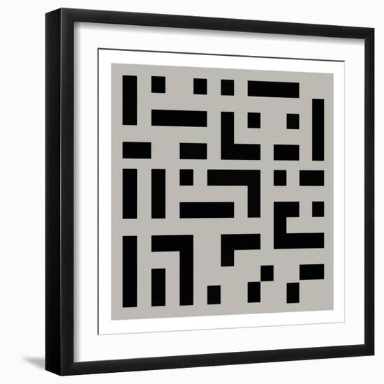Labyrinth Grey, 2024-David Moore-Framed Art Print