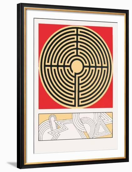 Labyrinthe-Lucio Del Pezzo-Framed Premium Edition