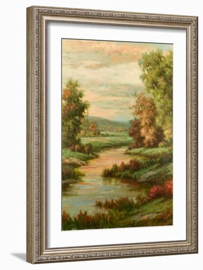 Lac d'Avignon-Pierre-Framed Art Print