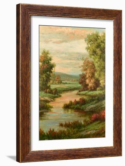 Lac d'Avignon-Pierre-Framed Art Print