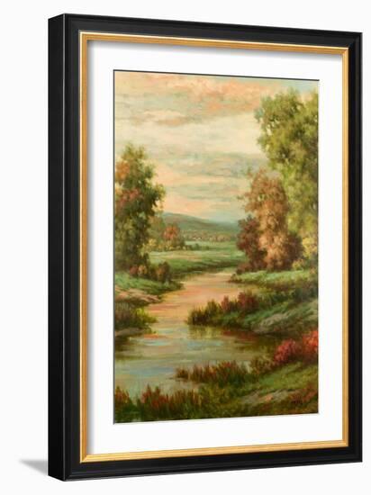 Lac d'Avignon-Pierre-Framed Art Print