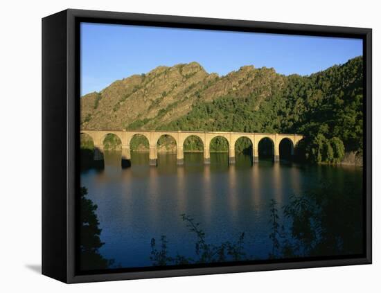 Lac De Villefort and Railway Viaduct, Cevennes, Lozere, Languedoc-Roussillon, France, Europe-David Hughes-Framed Premier Image Canvas