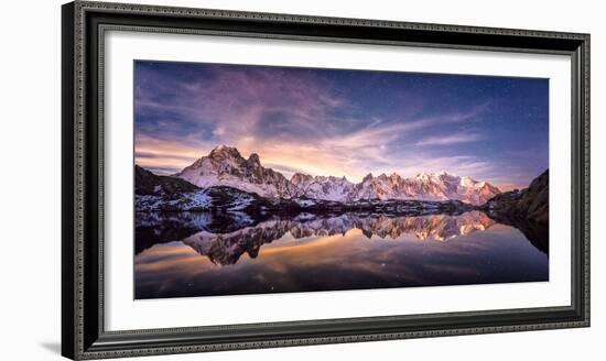 Lac des Cheserys panoramic-Philippe Manguin-Framed Photographic Print