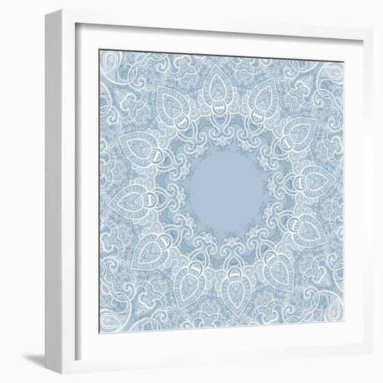 Lace Background: Mandala-Katyau-Framed Premium Giclee Print