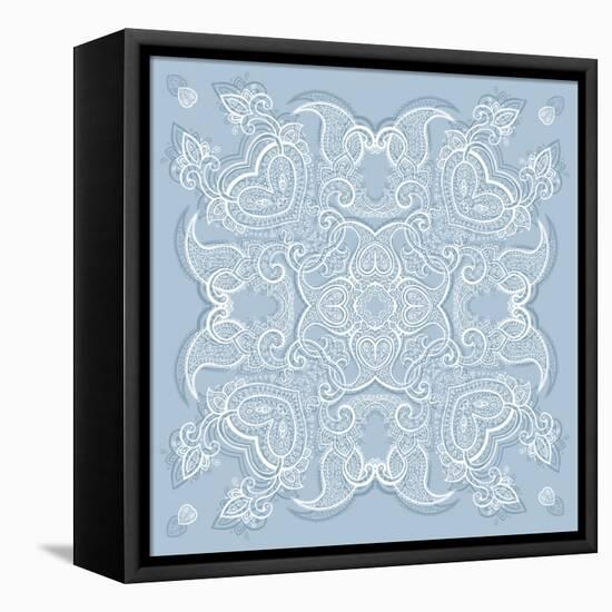 Lace Background: Mandala-Katyau-Framed Stretched Canvas