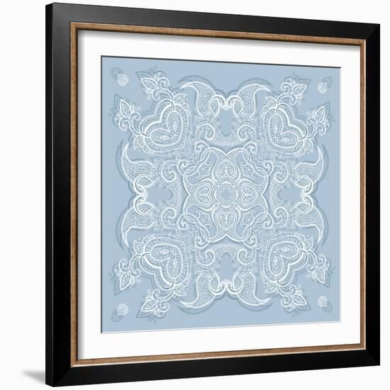 Lace Background: Mandala-Katyau-Framed Premium Giclee Print