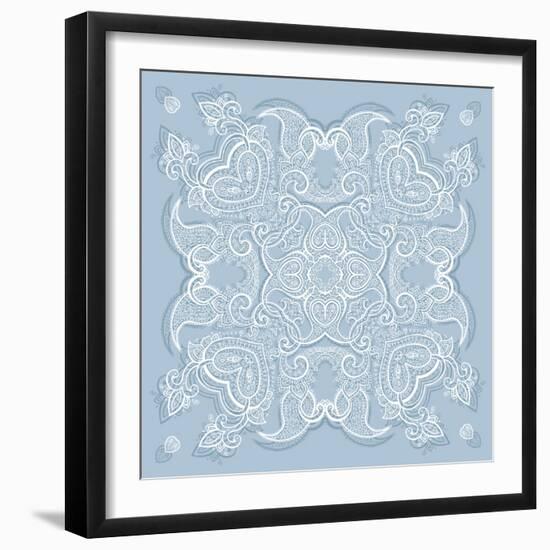 Lace Background: Mandala-Katyau-Framed Premium Giclee Print