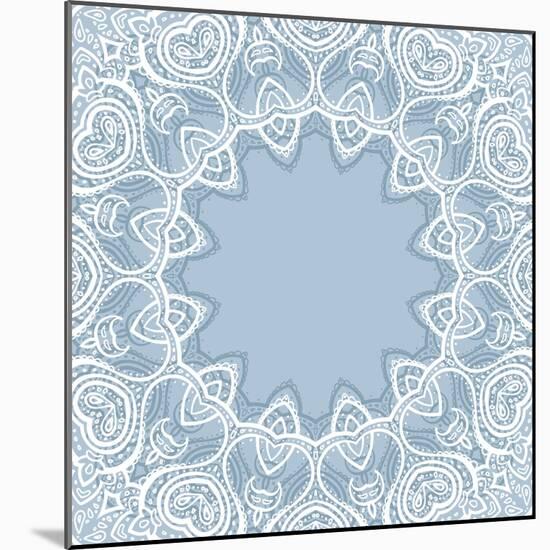 Lace Background: Mandala-Katyau-Mounted Art Print