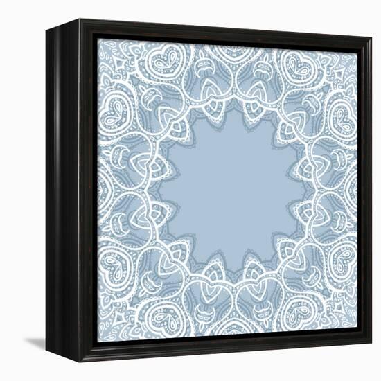 Lace Background: Mandala-Katyau-Framed Stretched Canvas