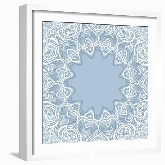 Lace Background: Mandala-Katyau-Framed Premium Giclee Print